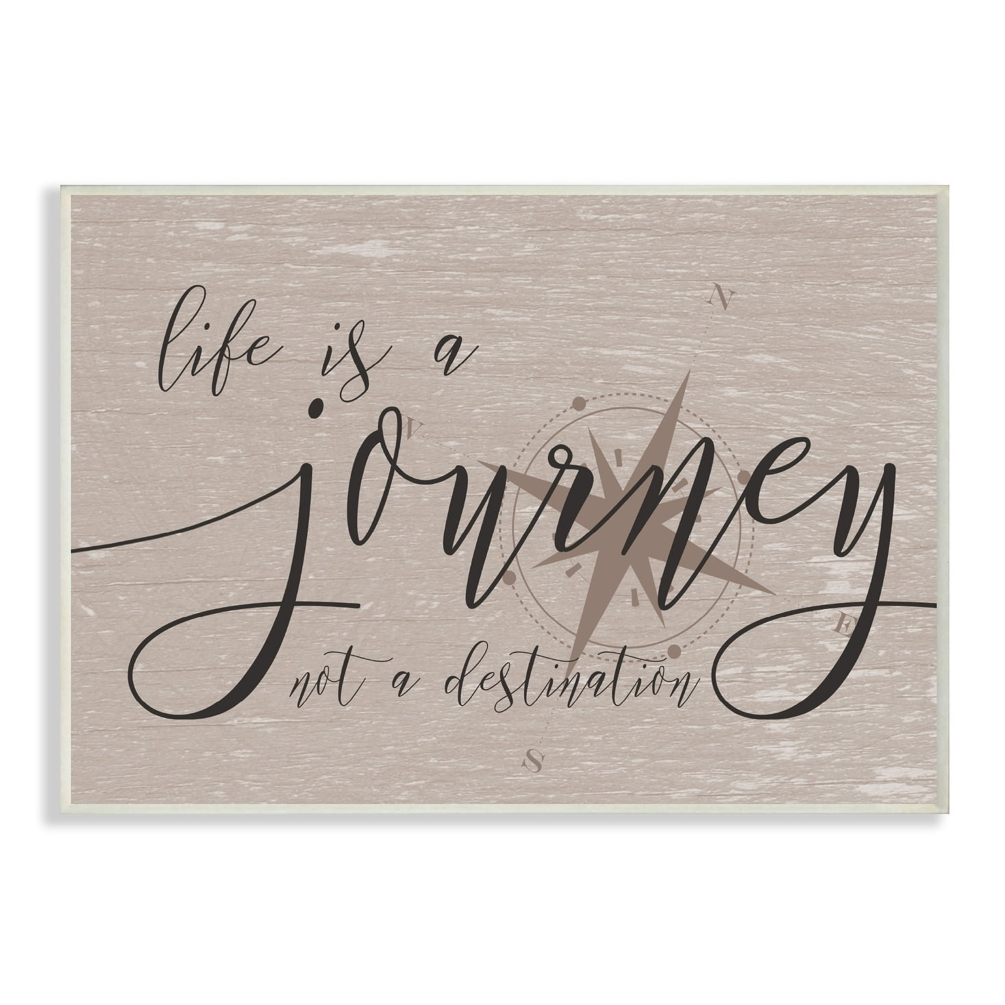 Stupell Industries Life is a Journey Inspirational Painting Unframed Art Print Wall Art, 10 x 15