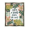 thumbnail image 1 of Stupell Industries Life's A Beach Phrase Botanical & Floral Painting Gray Floater Framed Art Print Wall Art, 25 x 31, 1 of 10