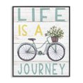 thumbnail image 1 of Stupell Industries Cottage Life's A Journey Blue Bicycle Flower Basket Black Framed Giclee Art, 11 x 14, by Elizabeth Tyndall, 1 of 7