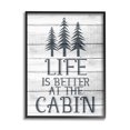 thumbnail image 1 of Stupell Industries Life's Better At Cabin Phrase Rural Forest Home Black Framed by Kim Allen, 1 of 8