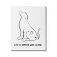 thumbnail image 1 of Stupell Industries Life's Better With Dog Minimal Pet Line Drawing, 30 x 40, Design by Anna Quach, 1 of 6