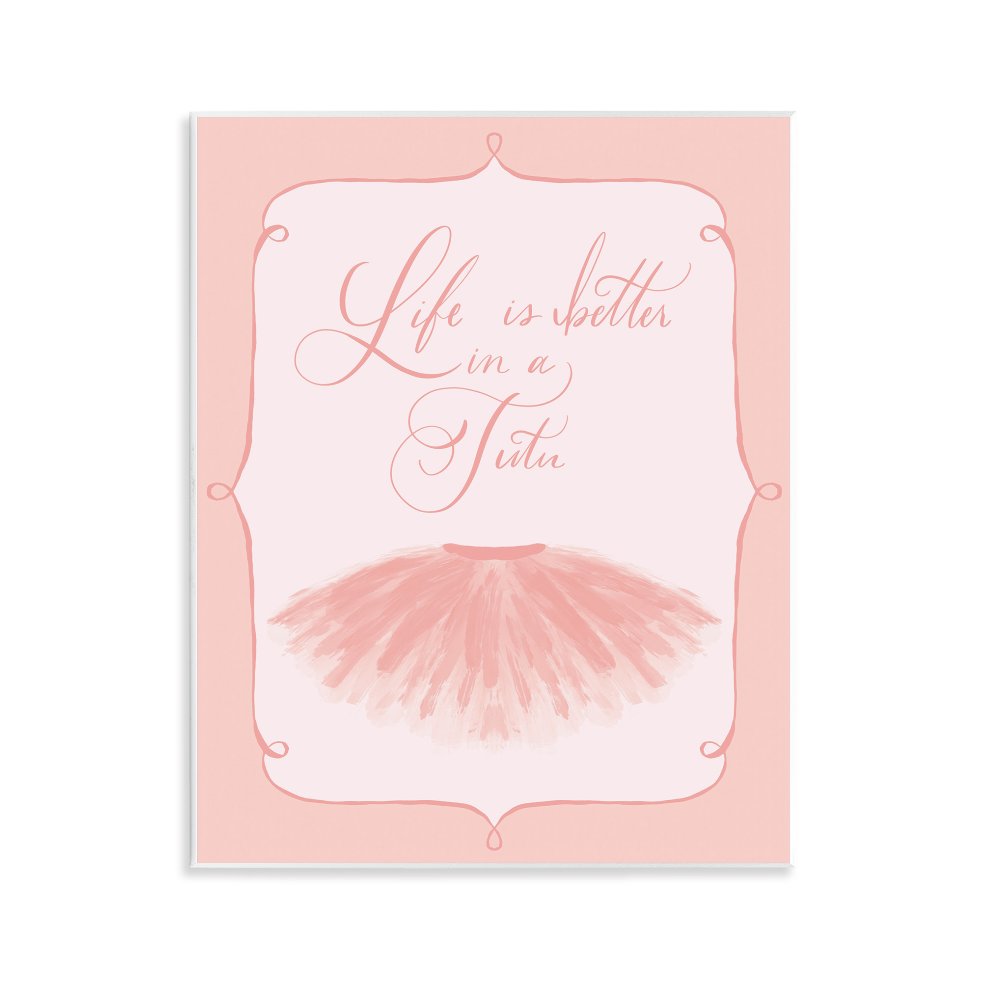 Stupell Industries Life's Better in Tutu Entertainment Painting Unframed Art Print Wall Art, 11 x 14