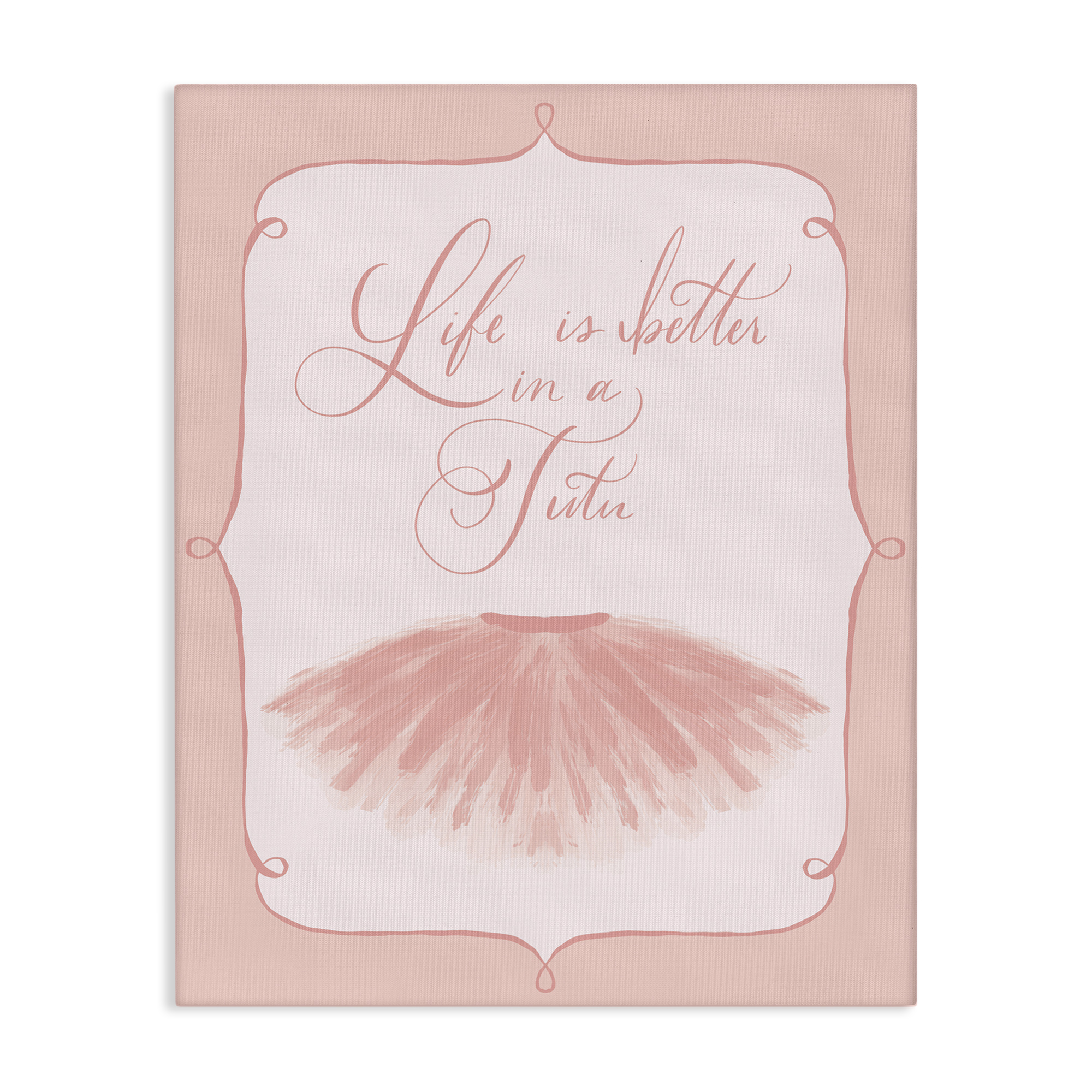 Stupell Industries Life's Better in Tutu Entertainment Painting Wrapped Canvas Art Print Wall Art, 16 x 20