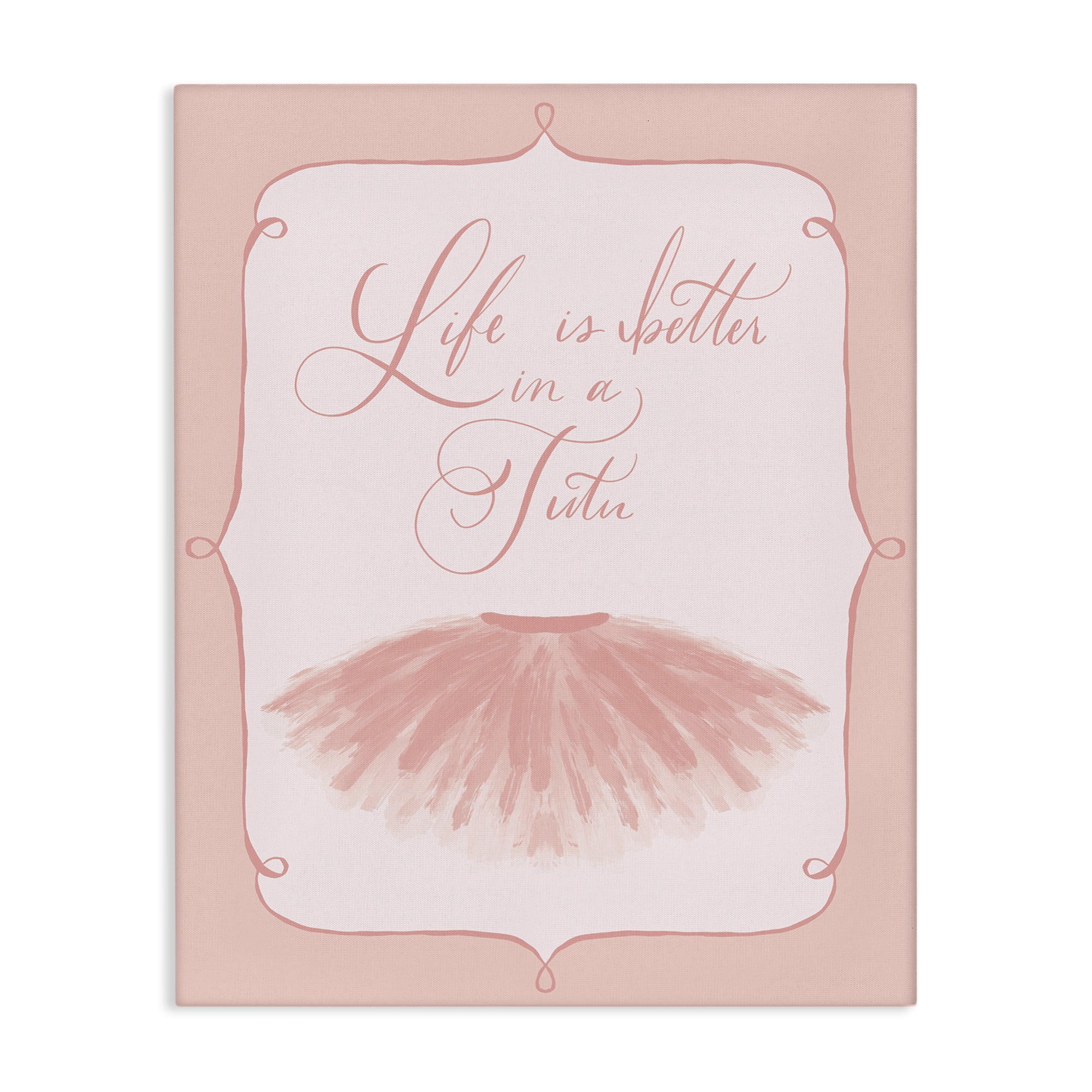 Stupell Industries Life's Better in Tutu Entertainment Painting Wrapped Canvas Art Print Wall Art, 36 x 48