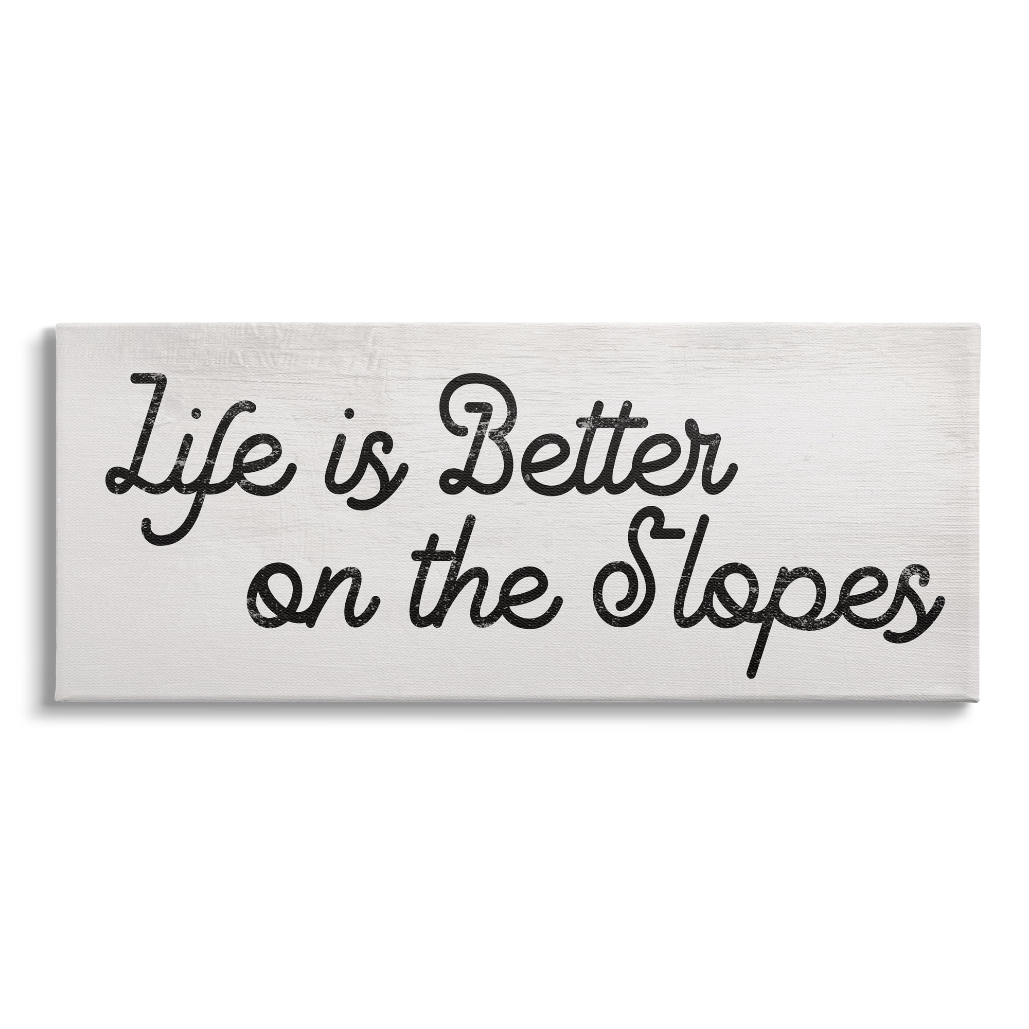 Stupell Industries Life's Better on the Slopes Phrase Ski Sport, 48 x 20, Design by Daphne Polselli