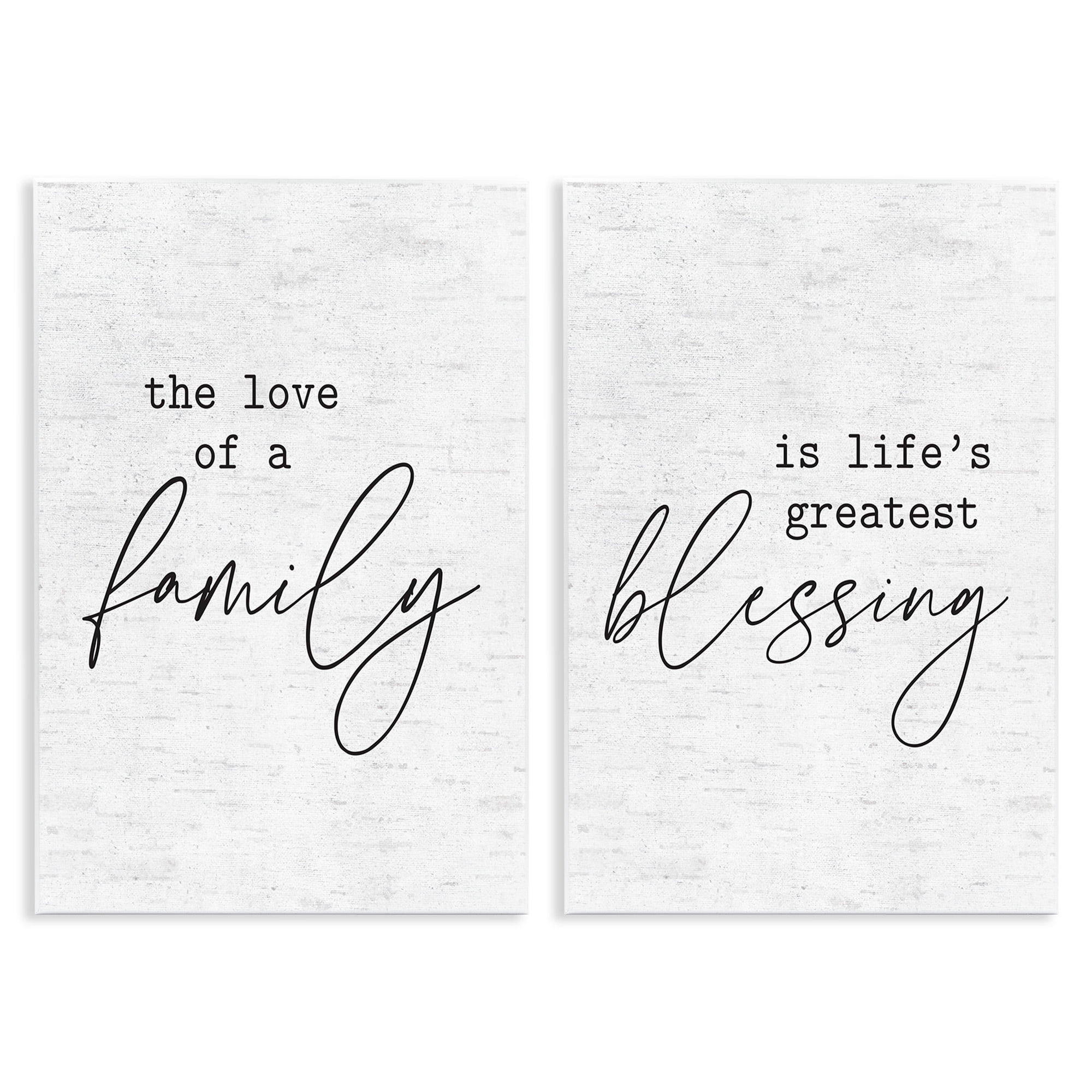 Stupell Industries Life's Greatest Blessing Quote Typography Painting Unframed Art Print Wall Art, 13 x 19, Set of 2