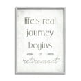 thumbnail image 1 of Stupell Industries Life's Journey Begins At Retirement Phrase Self-Care Quote Black Framed, 11 x 14, Design by Daphne Polselli, 1 of 5