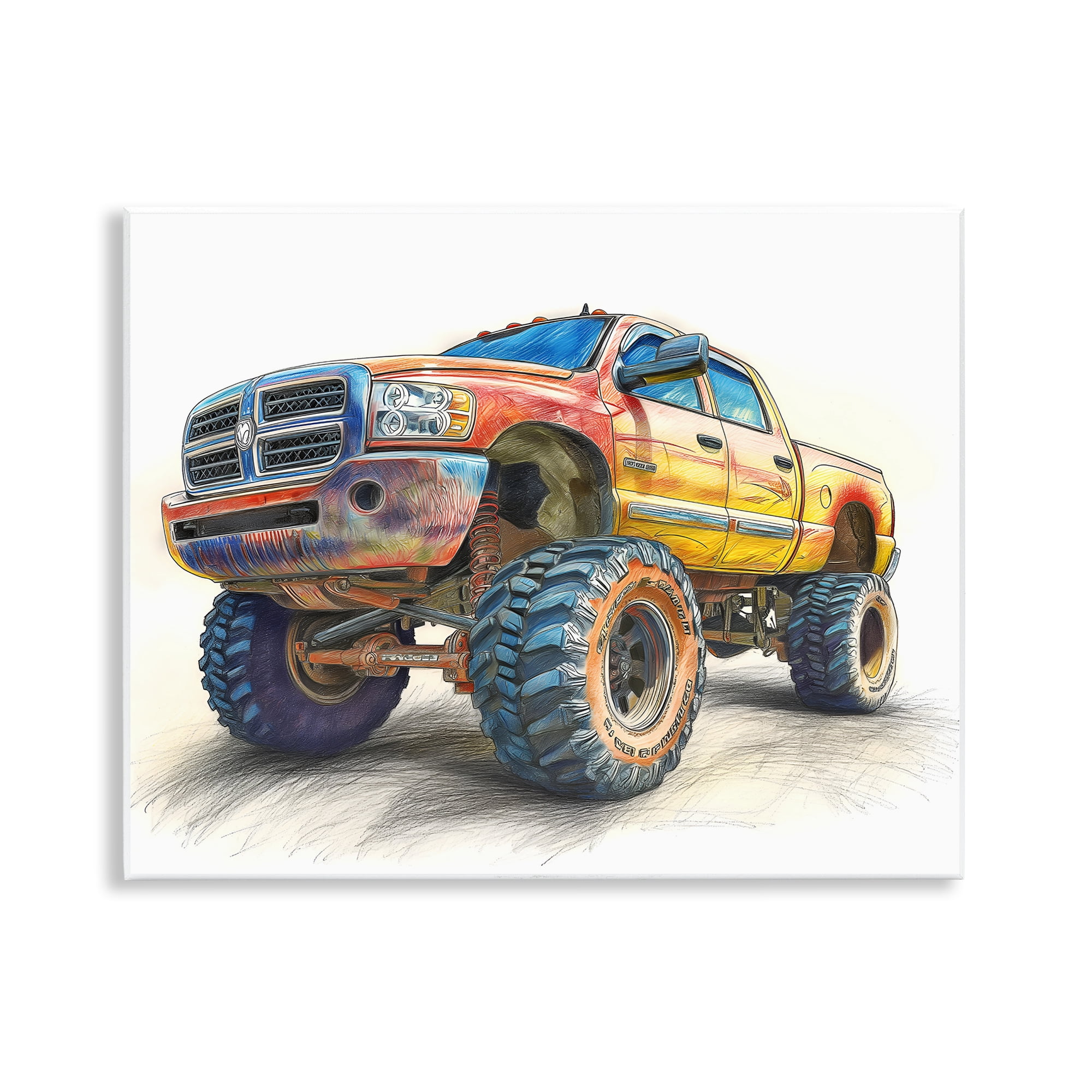 Stupell Industries Lifted Offroad Truck Wall Plaque Art, design by Steve Hunziker