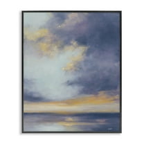 Stupell Industries Light Of Dawn Seascape Landscape Painting Black Framed Art Print Wall Art, 11 x 14
