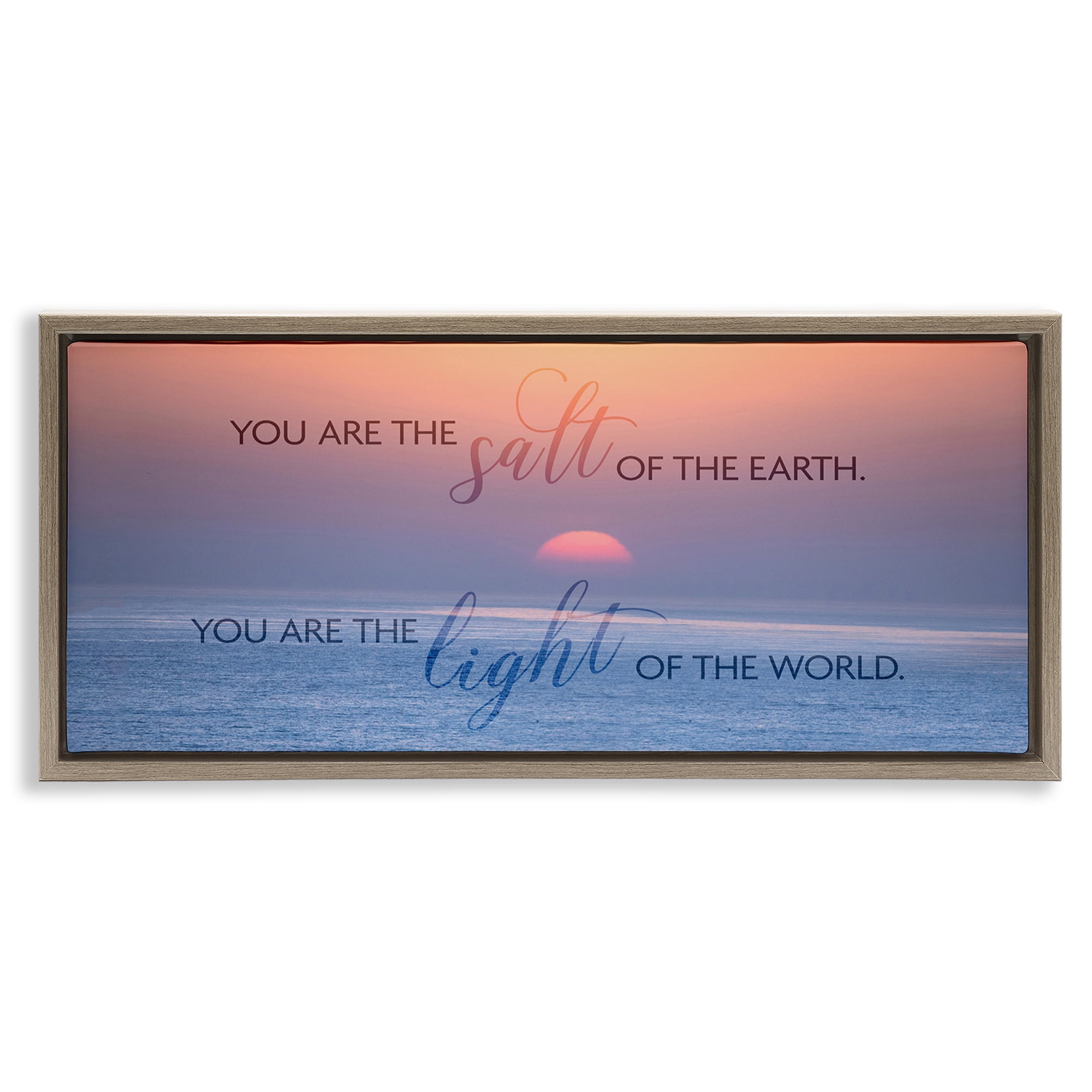 Stupell Industries Light Of The World Landscape Painting Brown Floater Framed Canvas Art Print Wall Art, 31 x 14