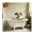 thumbnail image 1 of Stupell Industries Light Reading Dog Bath Canvas Wall Art design by Kim Allen, 17 x 17, 1 of 7