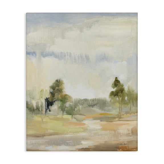 Stupell Industries Light Summer Rain Landscape Painting Gallery Wrapped Canvas Art Print Wall Art, 16 x 20