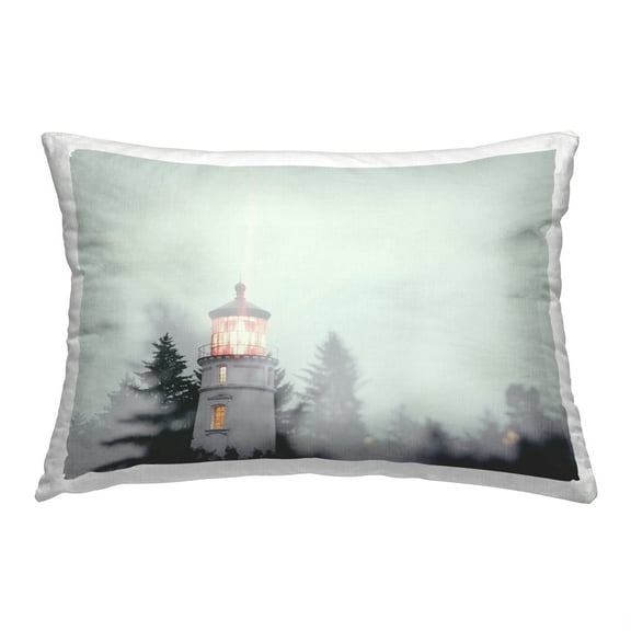 Stupell Industries Lighthouse & Pine Trees Decorative Printed Throw Pillow, 14 x 20