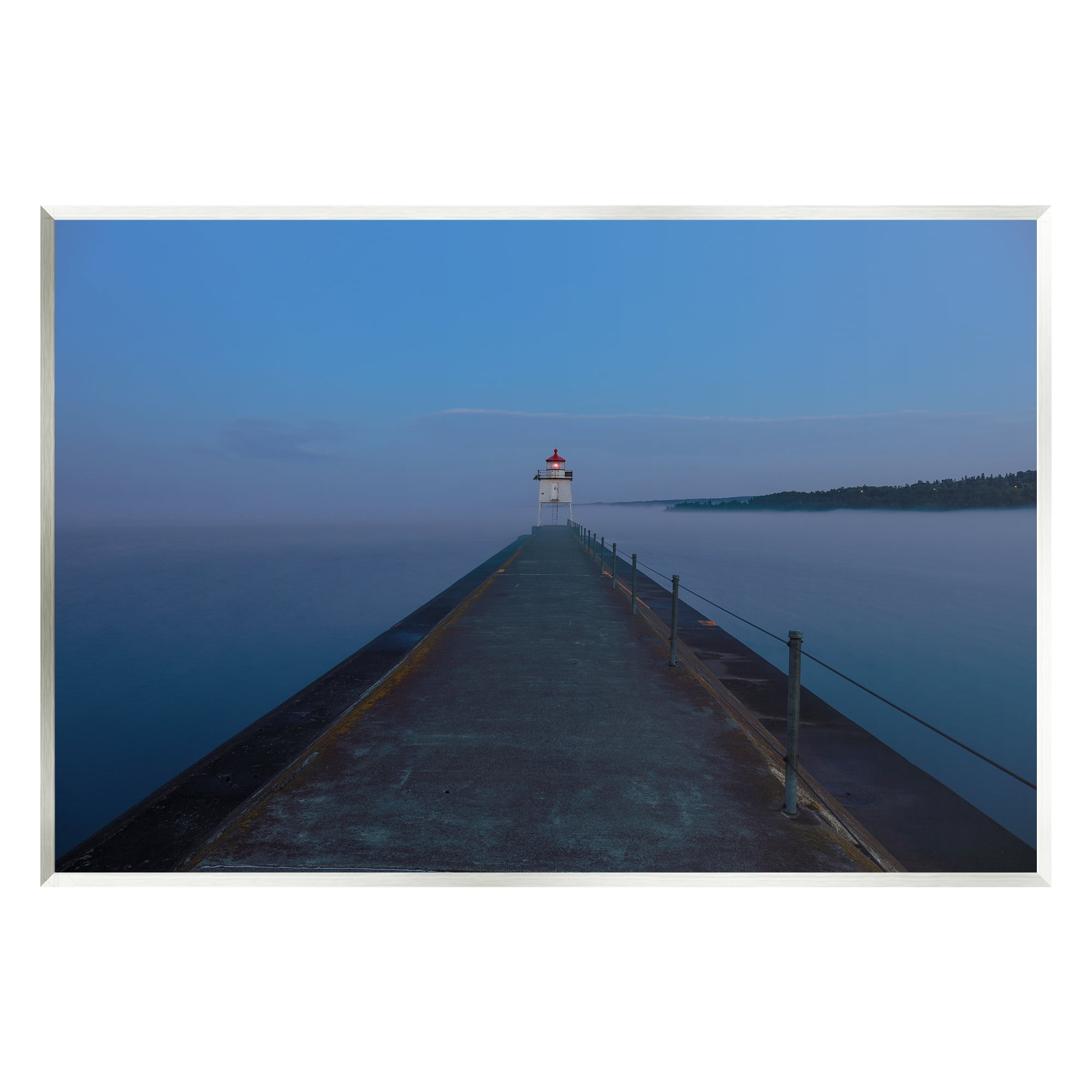 Stupell Industries Lighthouse at Night Landscape Photography Unframed Art Print Wall Art, 19 x 13