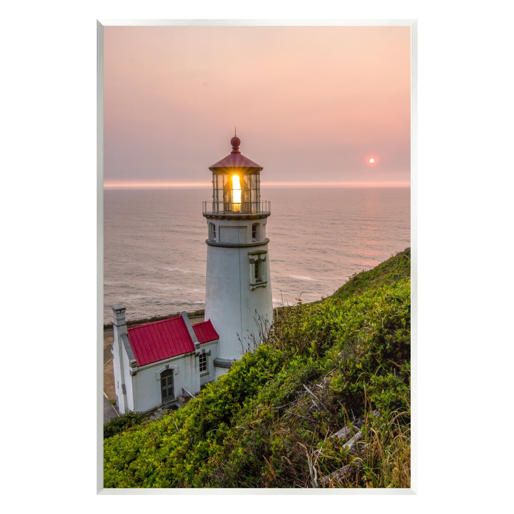 Stupell Industries Lighthouse at Sunset Nature Photography Unframed Art Print Wall Art, 10 x 15