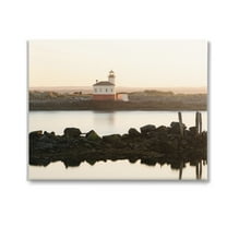 Stupell Industries Lighthouse with Soft Sunlight Landscape Photography Gallery Wrapped Canvas Art Print Wall Art, 20 x 16