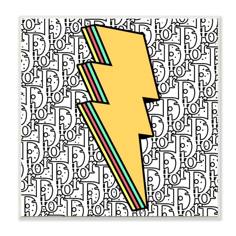Stupell Industries Lightning Bolt Shape Pop Art over High Fashion