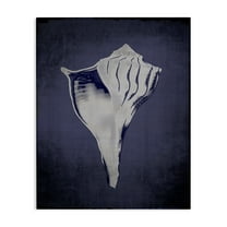 Stupell Industries Lightning Whelk on Indigo Nautical & Beach Painting Wrapped Canvas Art Print Wall Art, 16 x 20