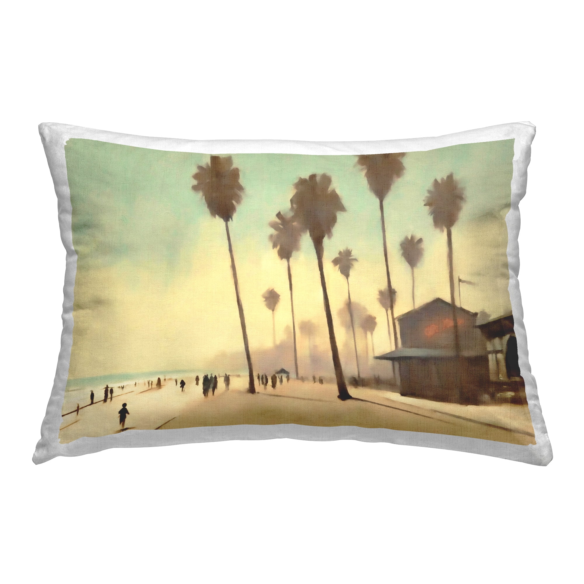 Stupell Industries Lights In Misty Canal Decorative Printed Throw Pillow Design by Noah Bay.
