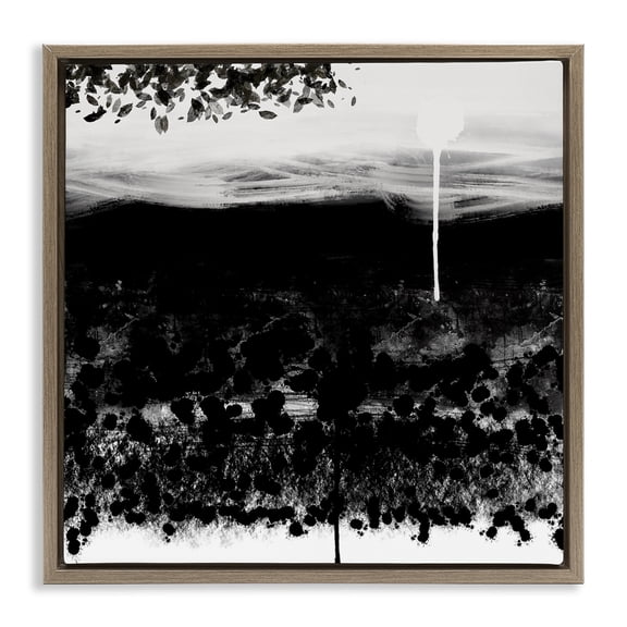 Stupell Industries Lights & Shadows Of Landscape Brown Framed Floater Canvas Wall Art design by Atelier Posters, 25 x 25