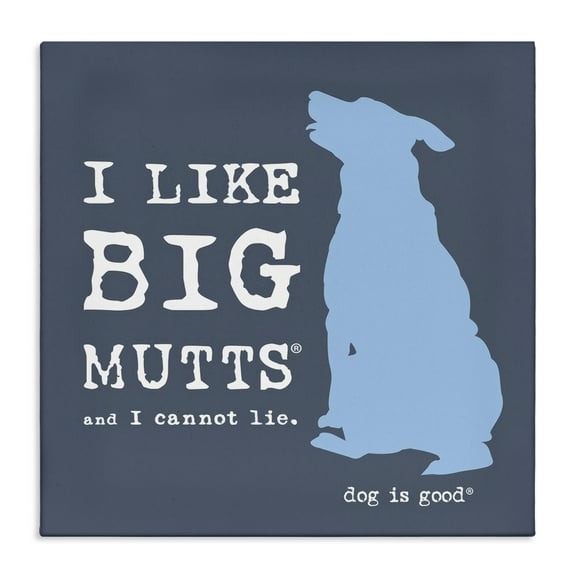 Stupell Industries Like Big Mutts Pet Humor Animals Painting Wrapped Canvas Art Print Wall Art, 17 x 17