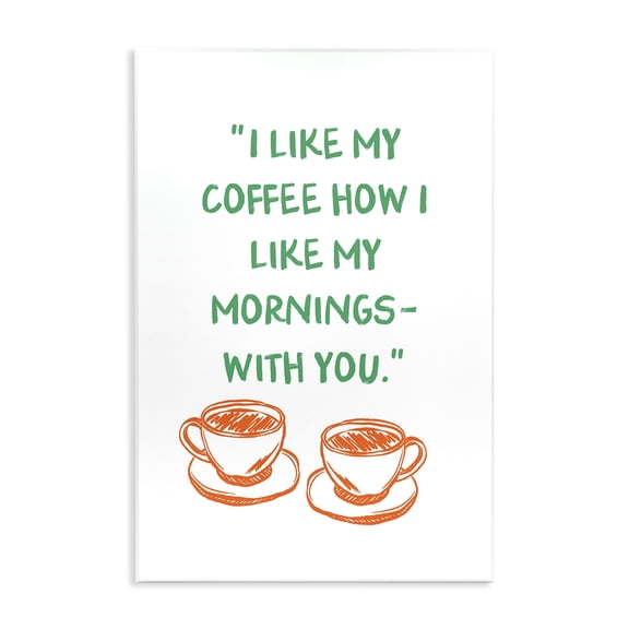 Stupell Industries Like My Coffee With You Wall Plaque Art design by JJ Design House LLC, 15 x 10