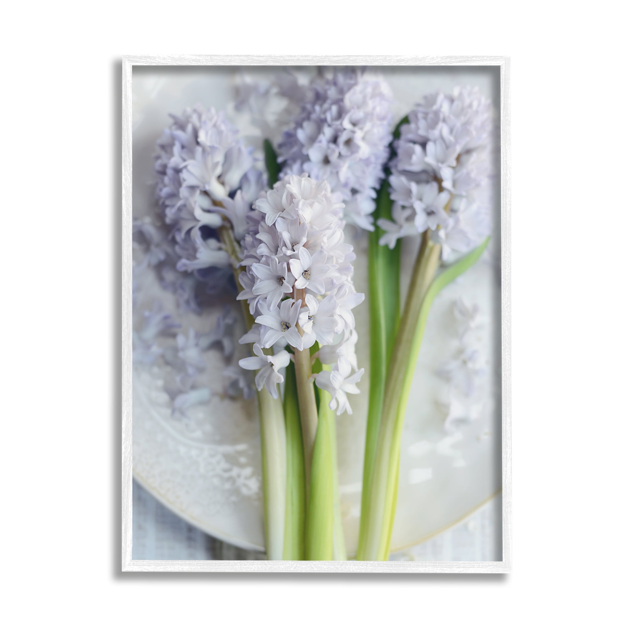 Lilac Floral Still Life White Framed 16 x 20 Print