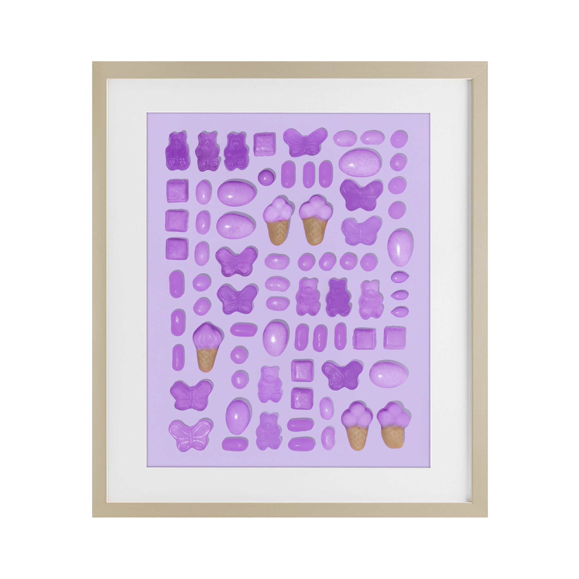 Stupell Industries Lilac Purple Toned Candies Birch Framed Print Under Glass, design by LISH Creative