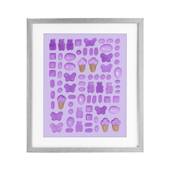 Stupell Industries Cottage Lilac Purple Toned Candies Gray Framed Print Under Glass, 17 x 21, by LISH Creative