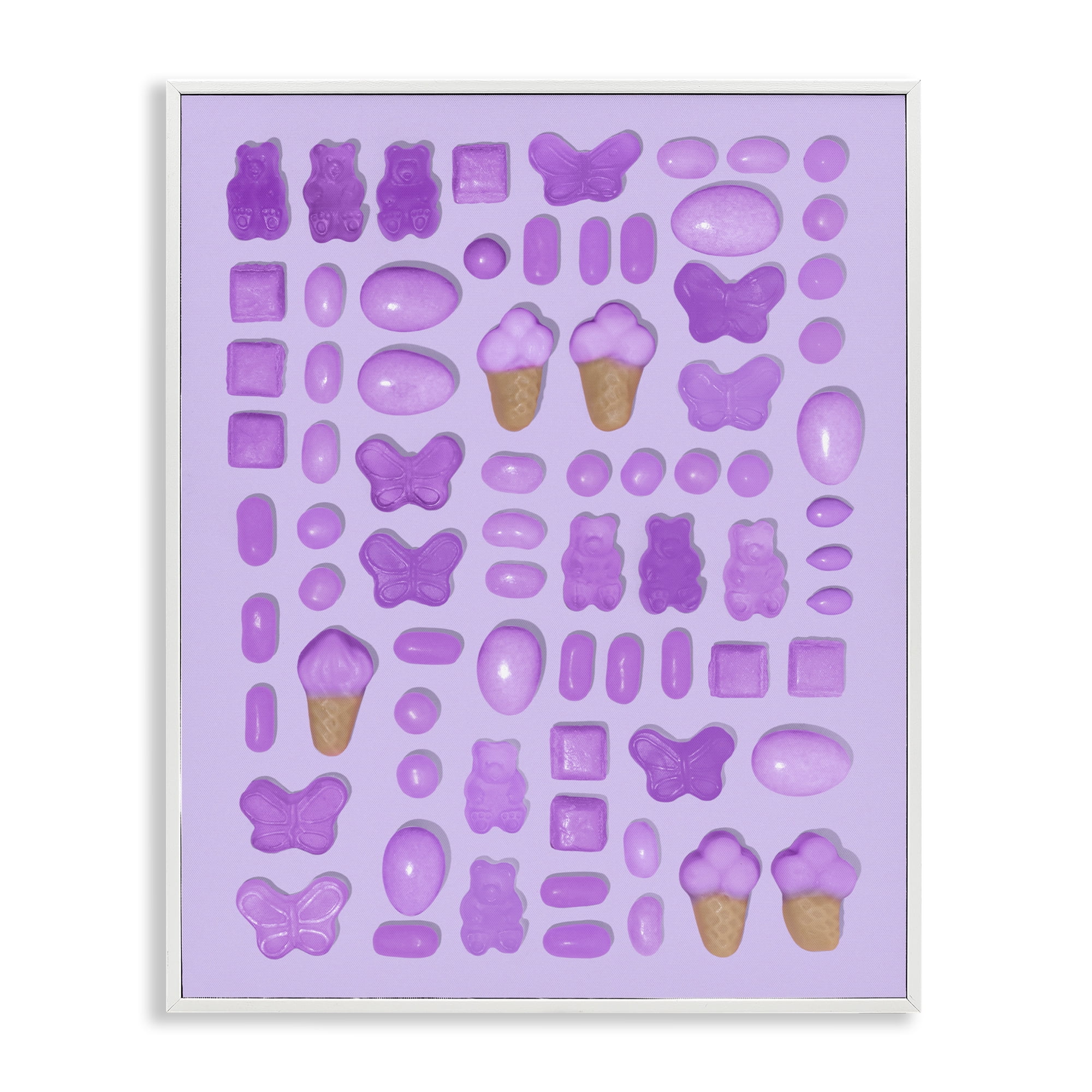 Stupell Industries Lilac Purple Toned Candies White Framed Giclee Art, design by LISH Creative