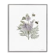 thumbnail image 1 of Stupell Industries Lilacs & Bumble Bees Animals & Insects Painting Gray Framed Art Print Wall Art, 16 x 20, 1 of 10