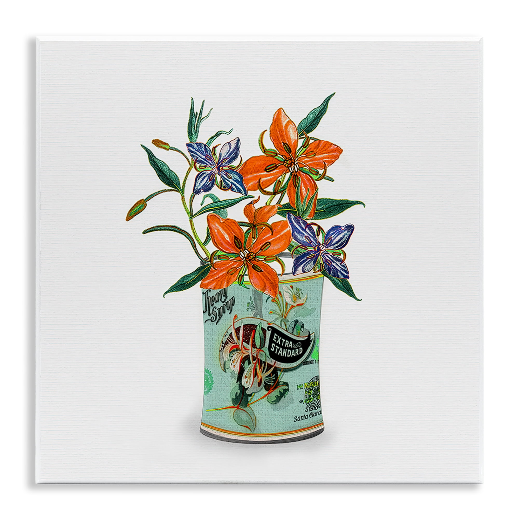Stupell Industries Lilies in Retro Tin Wall Plaque Art, design by Val Rhodes