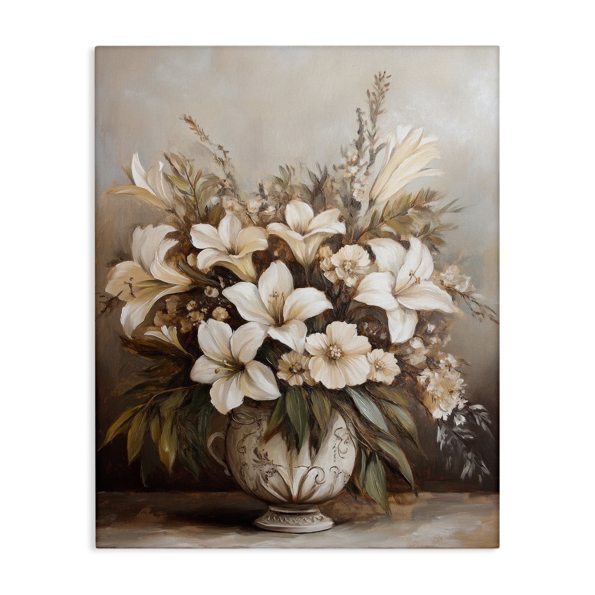 Stupell Industries Lily Bouquet Still Life Plants & Flowers Painting Wrapped Canvas Art Print Wall Art, 16 x 20