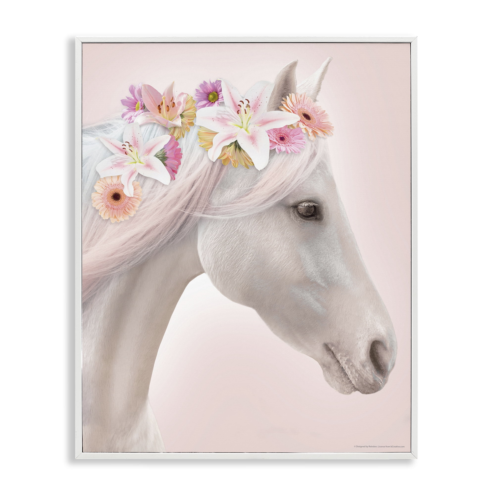 Stupell Industries Lily Garland Horse Animals Painting White Framed Art Print Wall Art, 24 x 30