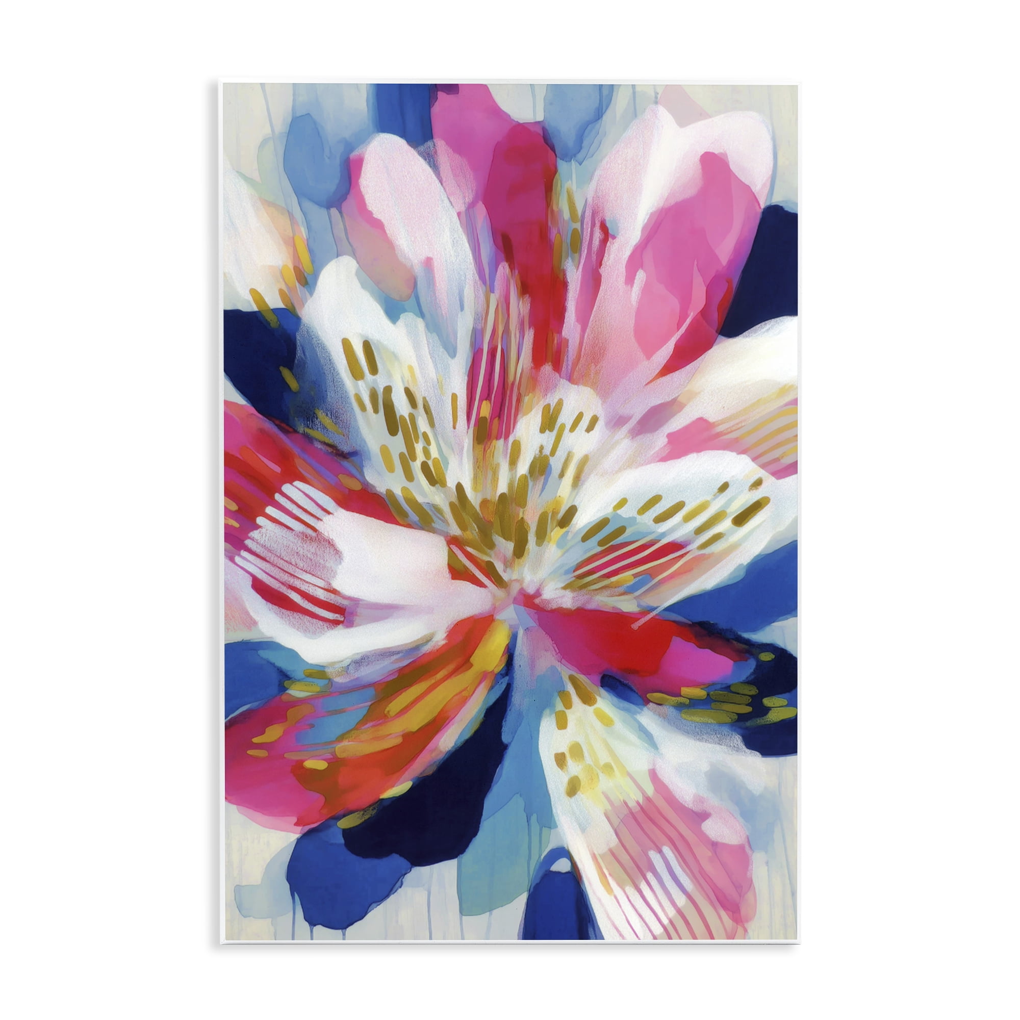 Stupell Industries Lily In Pink & Blue Wall Plaque Art, design by Chromatic Storm Studio
