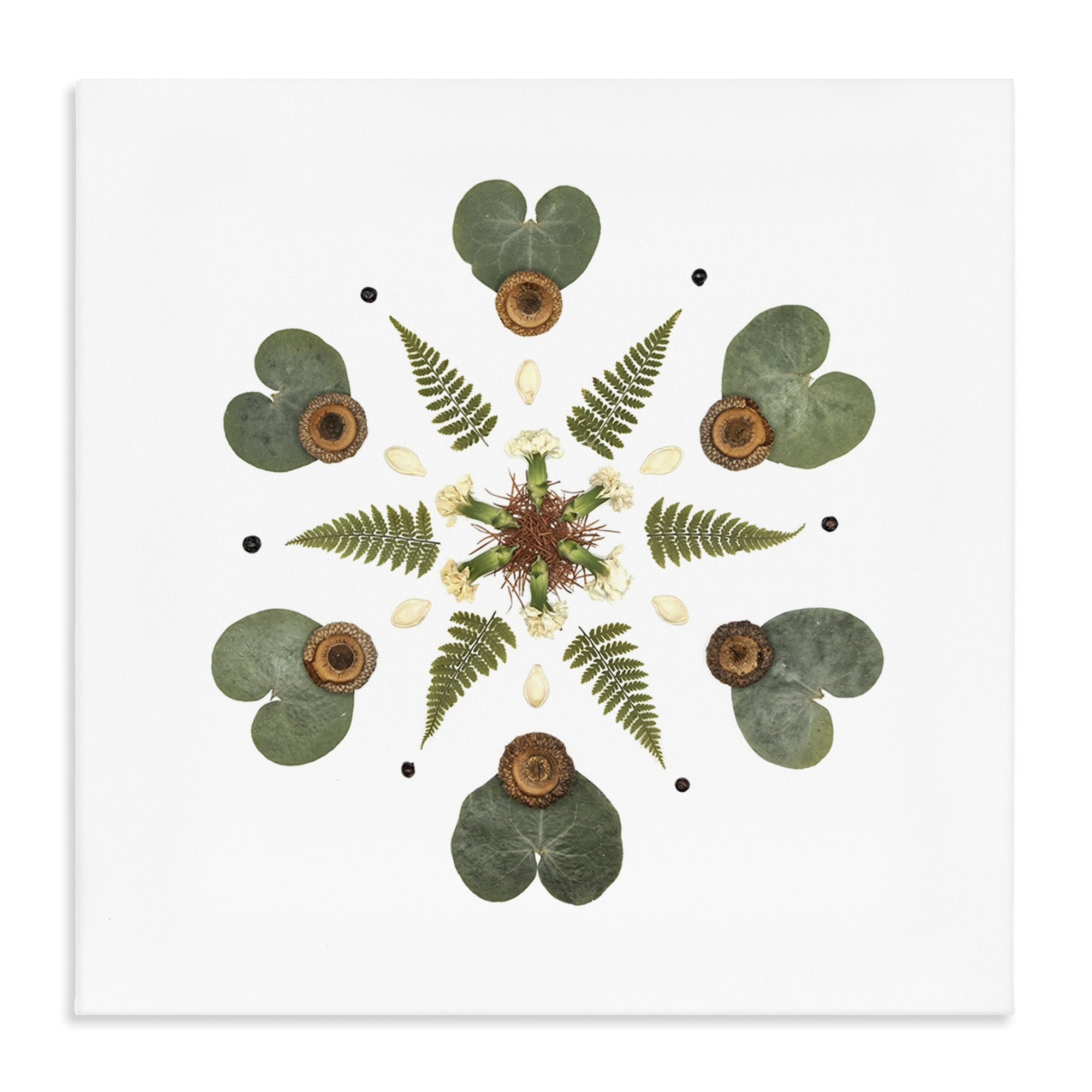 Stupell Industries Lily Pad & Fern Mandala Canvas Wall Art, design by Beth Adoette