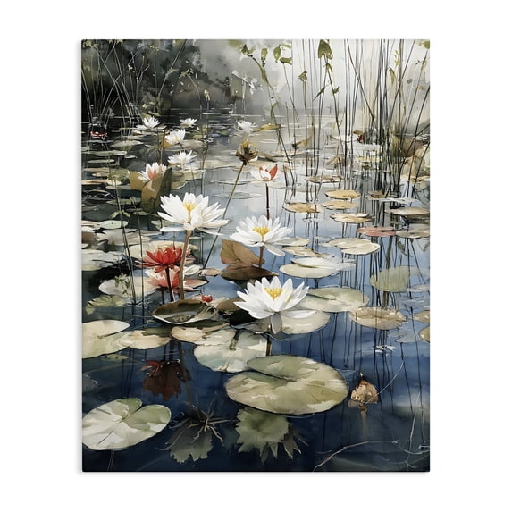 Stupell Industries Cottage Lily Wonder Pond Canvas Art, 16 x 20, by Franklyn Gregory