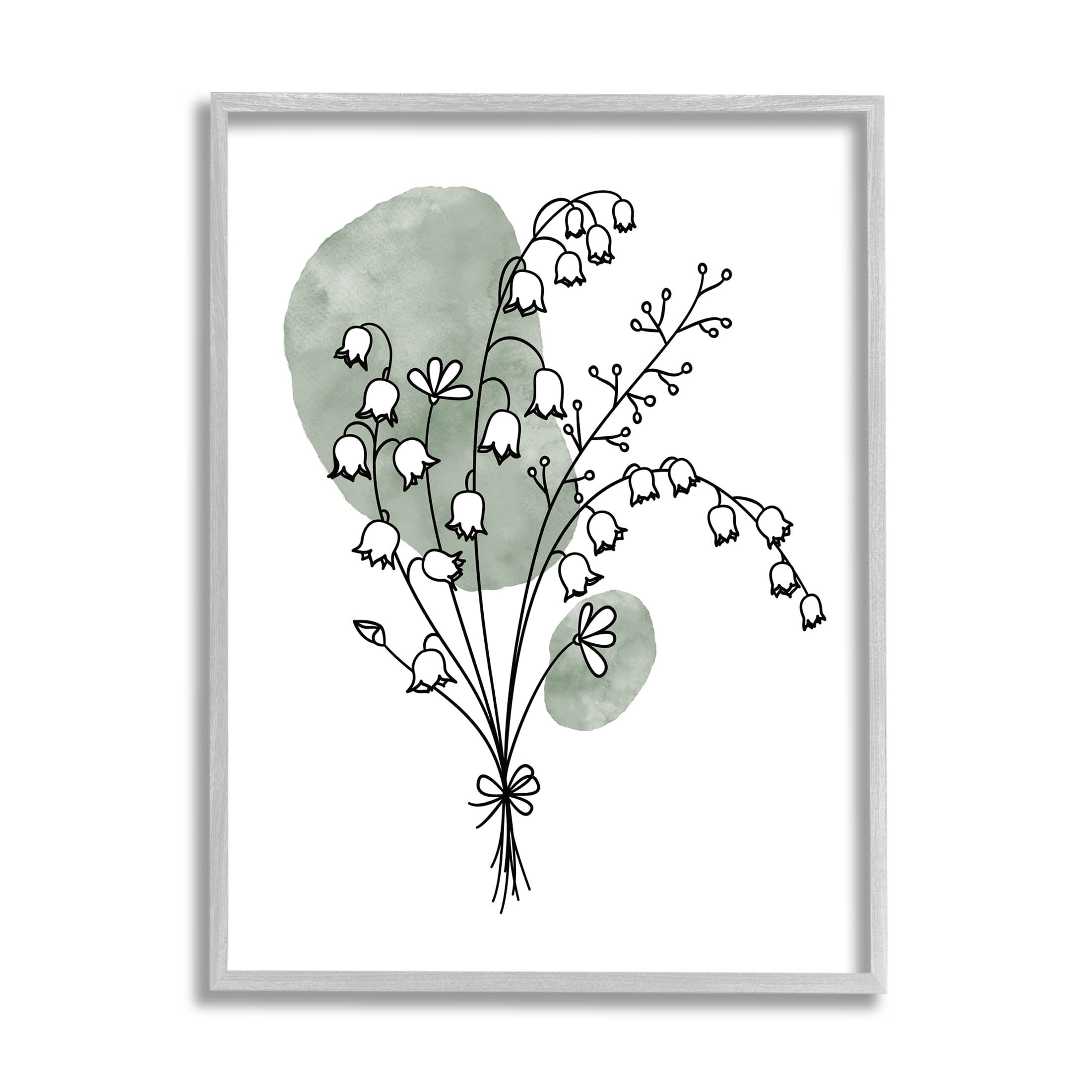 Stupell Industries Lily of the Valley Bundle Graphic Art Gray Framed Art Print Wall Art, Design by JJ Design House LLC