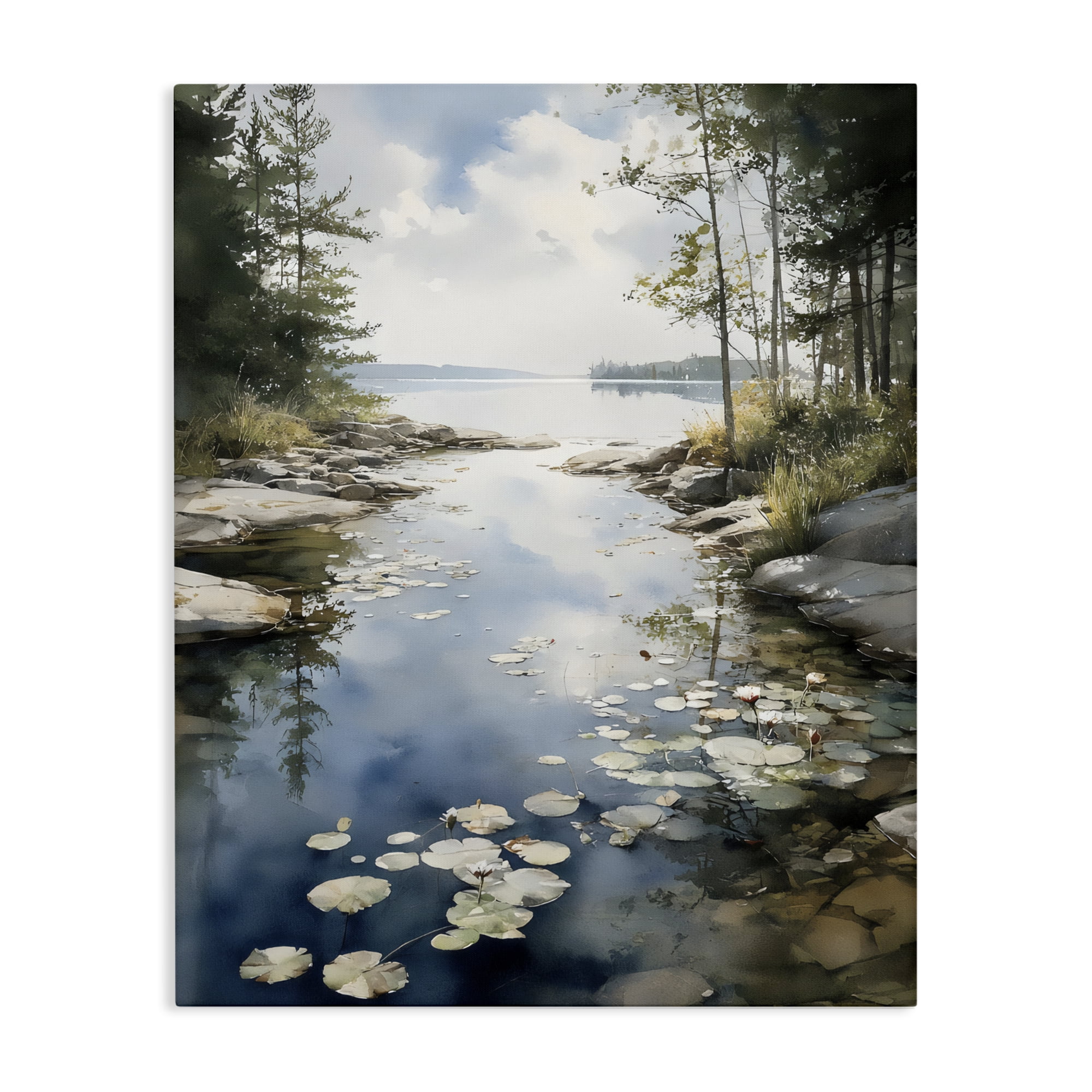 Stupell Industries Lilypad Inlet Reflection Canvas Wall Art, design by Franklyn Gregory