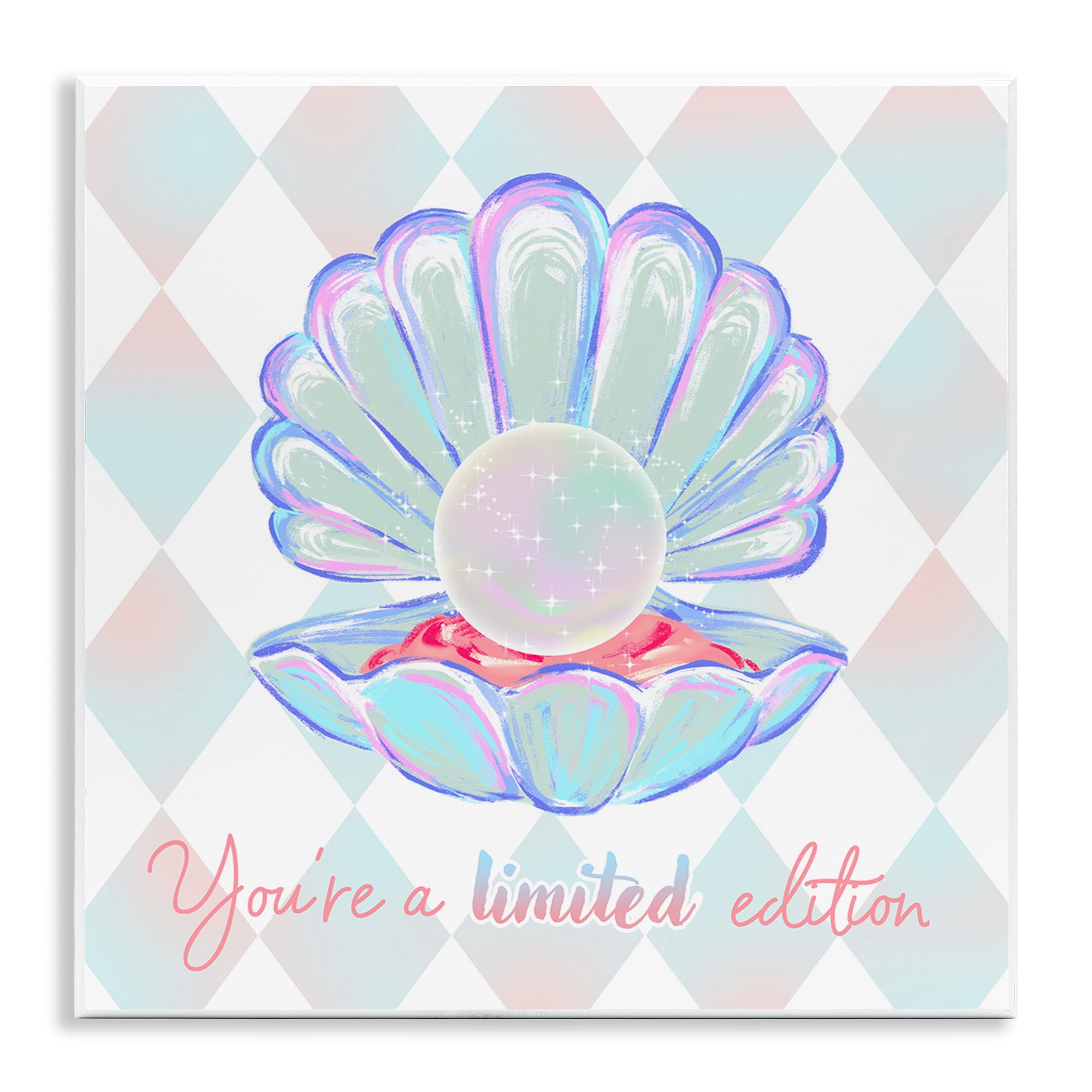 Stupell Industries Limited Edition Pearl Typography Painting Unframed Art Print Wall Art, 12 x 12