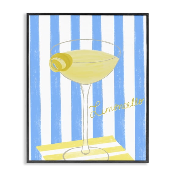 Stupell Industries Limoncello Citrus Drink Black Framed Giclee Art design by EMILY NAVAS, 14 x 11