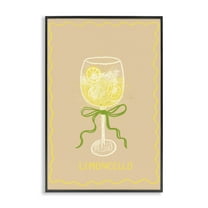Stupell Industries Limoncello with Ribbon Food & Beverage Painting Black Framed Art Print Wall Art, 12 x 18