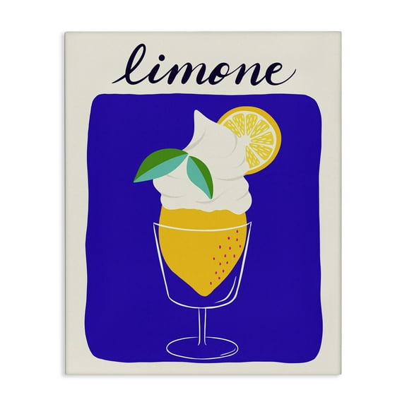 Stupell Industries Limone Citrus Dessert Food & Beverage Painting Wrapped Canvas Art Print Wall Art, 16 x 20
