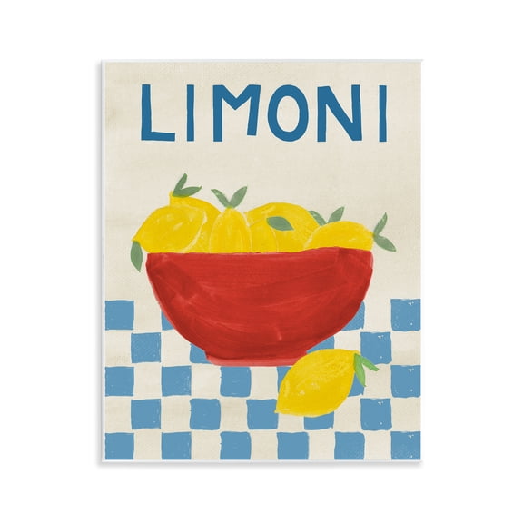 Stupell Industries Limoni Bowl Of Lemons Wall Plaque Art design by EMILY NAVAS, 14 x 11
