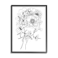 thumbnail image 1 of Stupell Industries Line Drawing Botanical Floral Bouquet Over Person Face Framed Wall Art, 24 x 30, Design by Ros Ruseva, 1 of 5