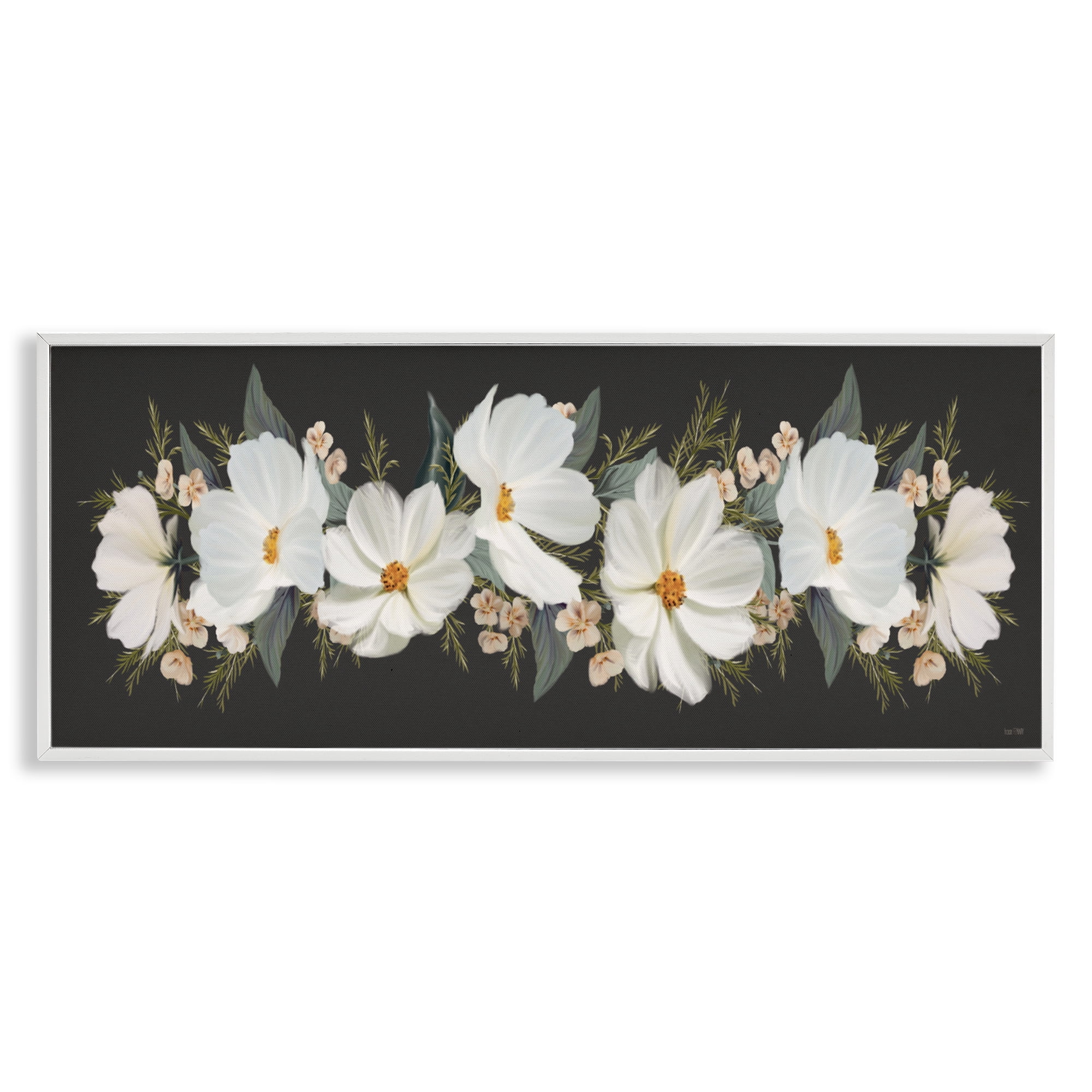 Stupell Industries Line Of Lace Cosmos White Framed Giclee Art, design by House Fenway