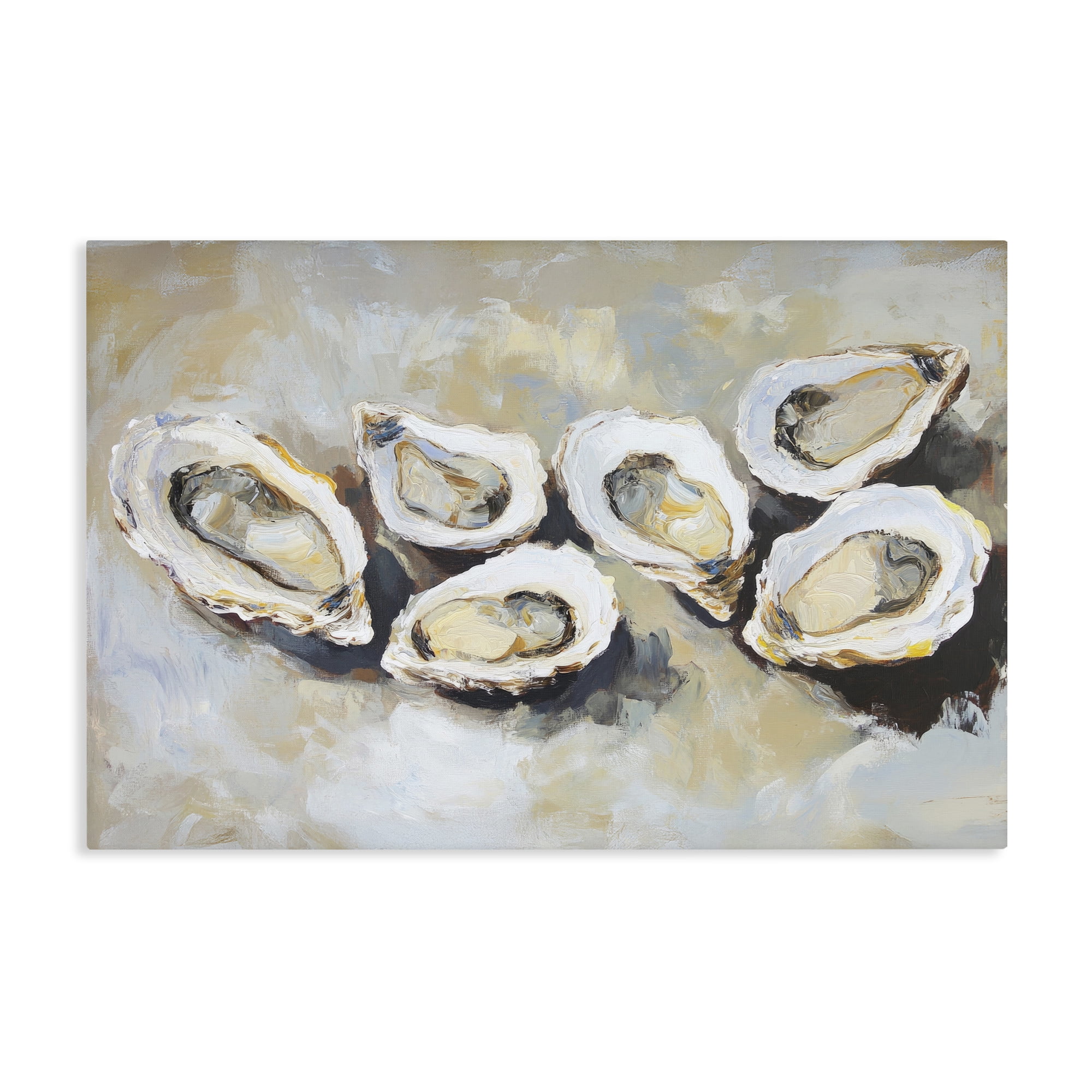 Stupell Industries Line of Oysters in Neutrals Canvas Wall Art, design by Sisi and Seb