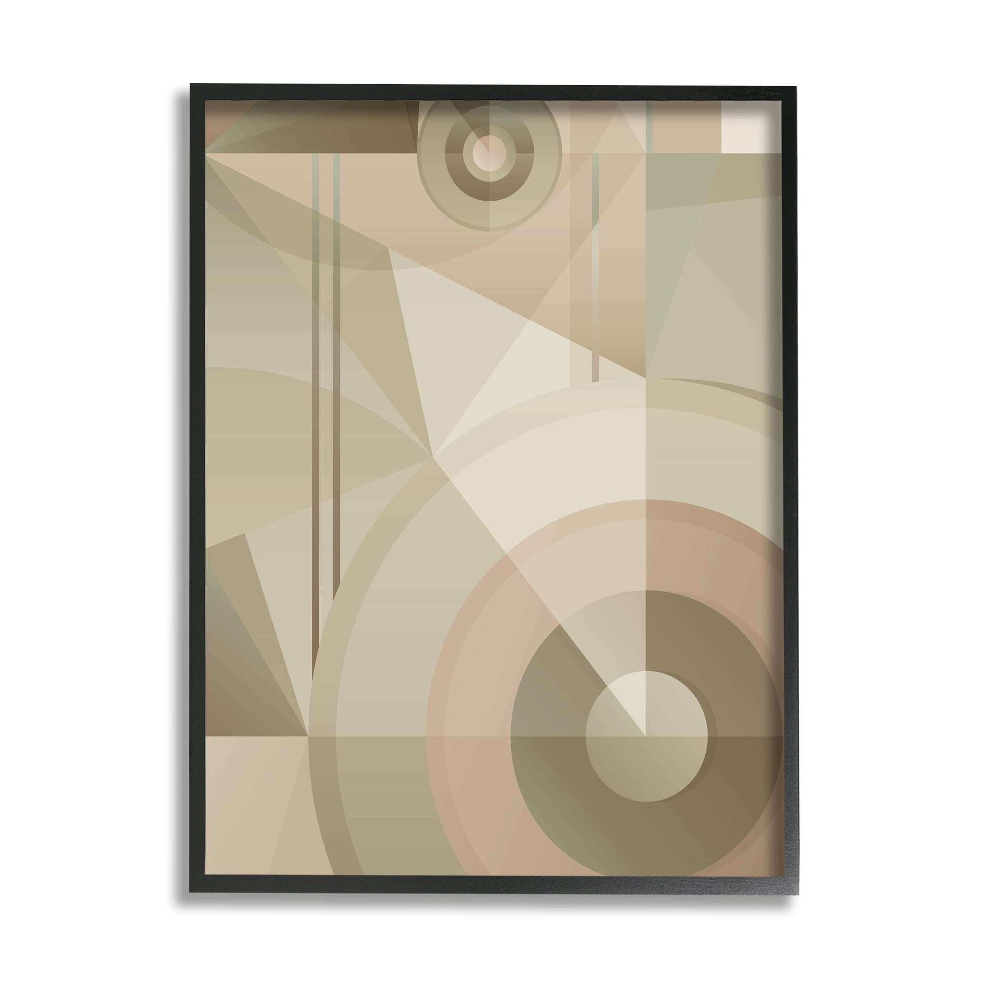 Stupell Industries Linear & Circular Abstract Abstract Painting Black Framed Art Print Wall Art, 11 x 14