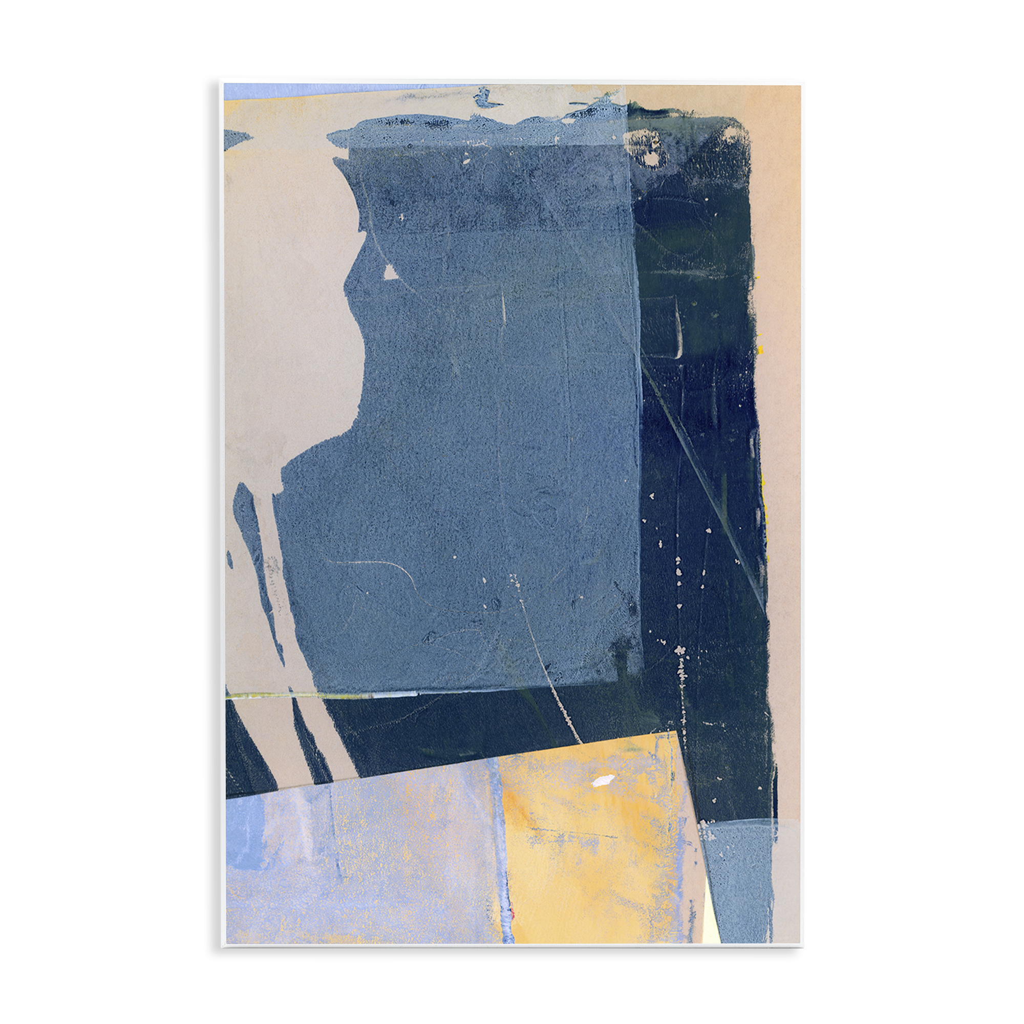 Stupell Industries Linear Distressed Shapes Abstract Painting Unframed Art Print Wall Art, 10 x 15