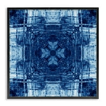 Stupell Industries Linear Geometric Pattern Abstract Painting Black Framed Art Print Wall Art, 12 x 12